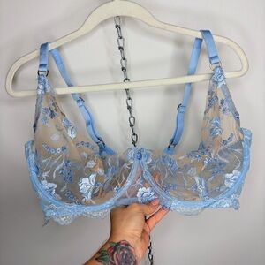 Honey Birdette Delicate Blue Floral Bralette